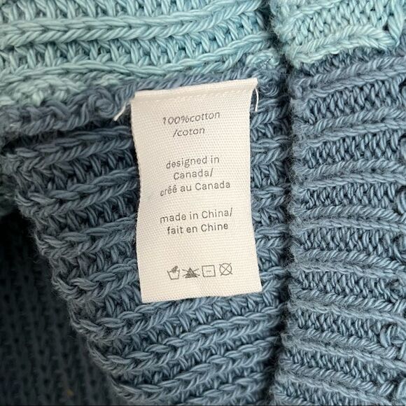 NWT Pure Knits by Neon Buddha Road Trip Pullover Sweater in Blue and Grey Small‎ - Picture 9 of 9